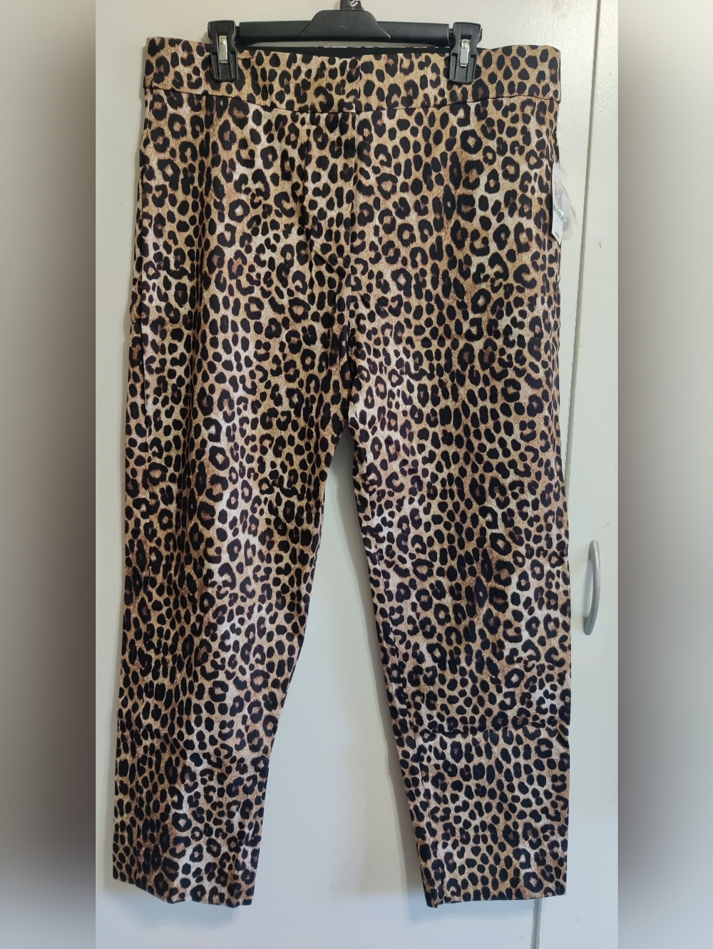 Michael Kors Leopard Print Straight-Leg Pants